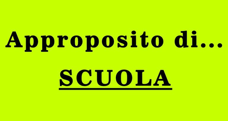 “Approposito di… SCUOLA”